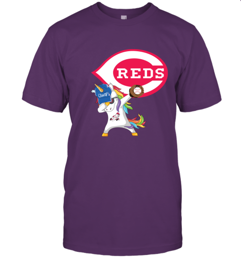 Hip Hop Dabbing Unicorn Flippin Love Cincinnati Reds Unisex Jersey Tee