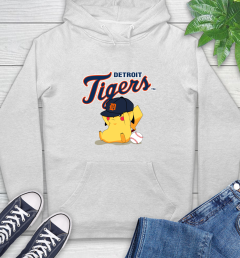 MLB Pikachu Baseball Sports Detroit Tigers Hoodie