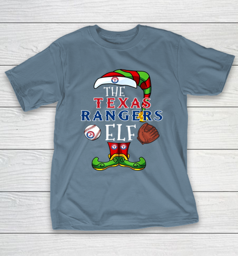 Texas Rangers Christmas ELF Funny MLB T-Shirt 6