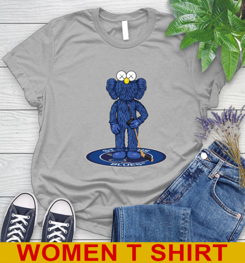 NHL Hockey St.Louis Blues Kaws Bff Blue Figure Shirt Women's T-Shirt 5