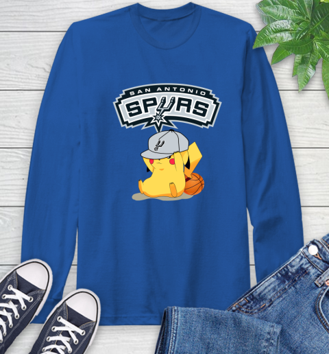 NBA Pikachu Basketball Sports San Antonio Spurs Long Sleeve T-Shirt 9