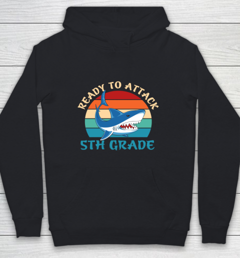 Back To School Shirt Ready to attack 5th grade Youth Hoodie