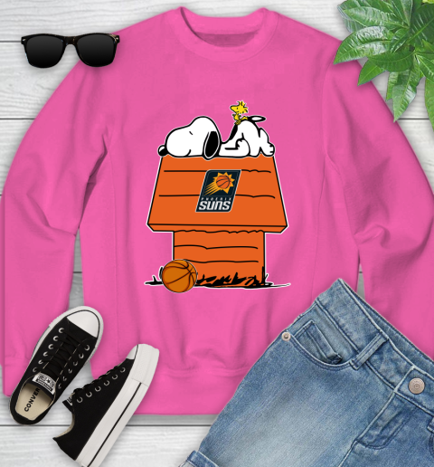 Phoenix Suns NBA Basketball Snoopy Woodstock The Peanuts Movie Youth Sweatshirt 7