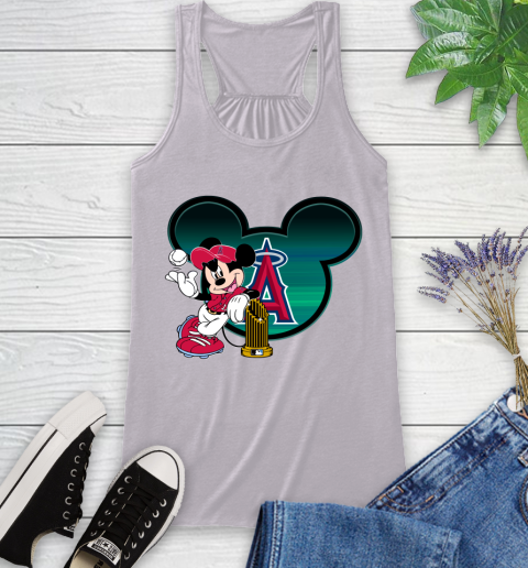 MLB Los Angeles Angels The Commissioner's Trophy Mickey Mouse Disney Racerback Tank 5