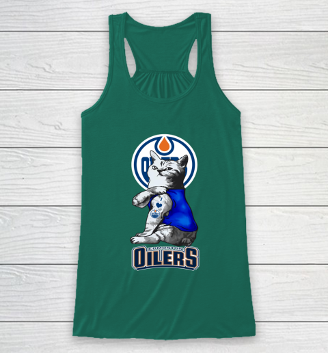 NHL My Cat Loves Edmonton Oilers Hockey Racerback Tank 5