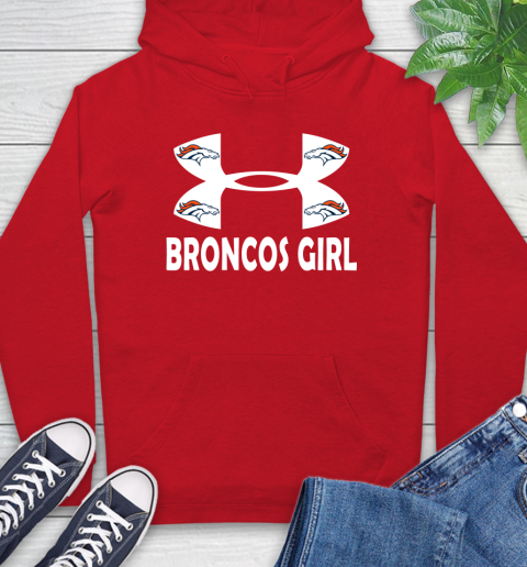 NFL Denver Broncos Girl Under Armour Football Sports Hoodie Tee For Sports