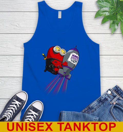 NBA Basketball Sacramento Kings Deadpool Minion Marvel Shirt Tank Top 4