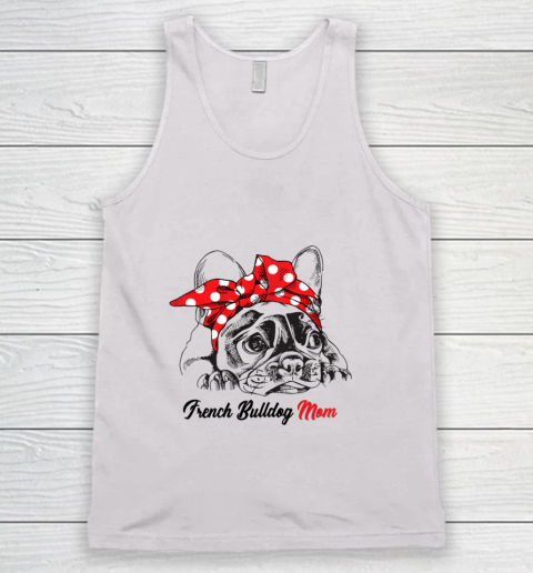 Dog Mom Shirt French Bulldog Mom Red Bandana Women T shirt Gift Dog Lover Tank Top