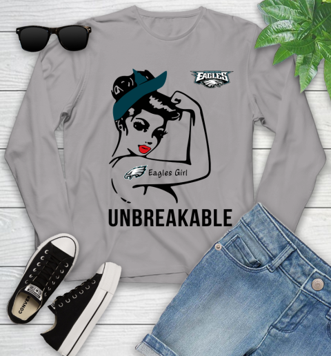 NFL Philadelphia Eagles Girl Unbreakable Football Sports Youth Long Sleeve 3