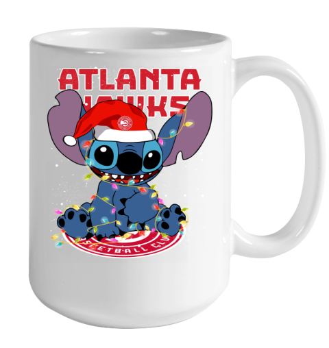 Atlanta Hawks NBA noel stitch Basketball Christmas Color Changing Mug 15oz 2