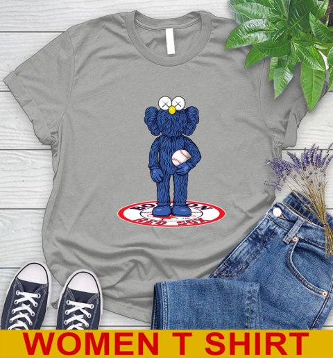 MLB Baseball Boston Red Sox Kaws Bff Blue Figure Shirt Women's T-Shirt 11