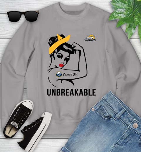 NHL Buffalo Sabres Girl Unbreakable Hockey Sports Youth Sweatshirt 2