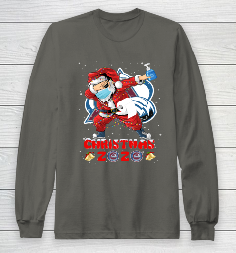 Colorado Avalanche Funny Santa Claus Dabbing Christmas 2020 NHL Long Sleeve T-Shirt 5
