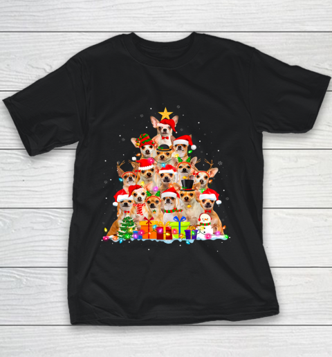 Christmas Pajama Chihuahua Tree Xmas Gifts Dog Dad Mom Youth T-Shirt
