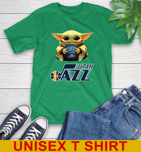 NBA Basketball Utah Jazz Star Wars Baby Yoda Shirt 7
