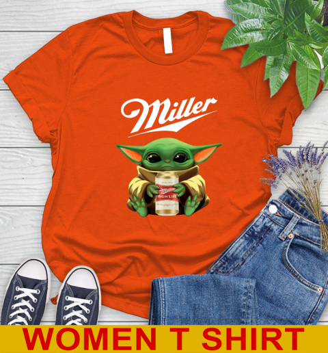 Star Wars Baby Yoda Hugs Miller High Life Beer Shirt 92