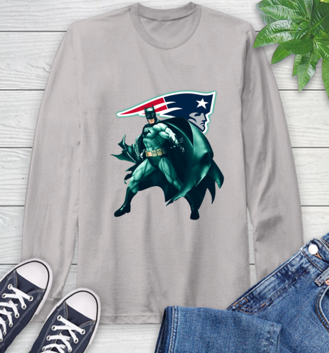 NFL Batman Football Sports New England Patriots Long Sleeve T-Shirt 12