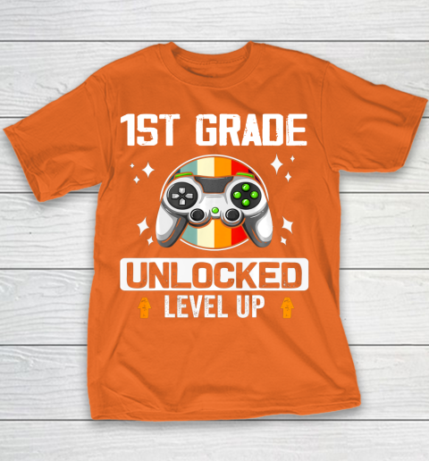 Next Level t shirts 1st Grade Unlocked Level Up Back To School First Grade Gamer Youth T-Shirt 4