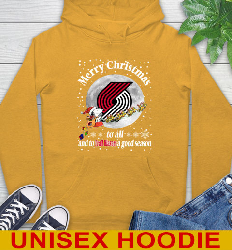 Portland Trail Blazers Merry Christmas To All And To Trail Blazers A Good Season NBA Basketball Sports Hoodie 2
