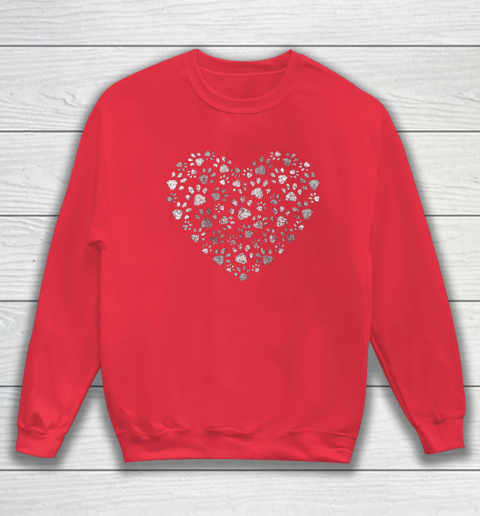 Dog Mom T Shirt Cool Paw Print Heart Women Men Dog Lovers Sweatshirt 7
