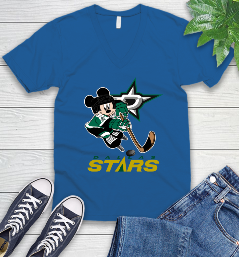 NHL Dallas Stars Mickey Mouse Disney Hockey T Shirt V-Neck T-Shirt 6