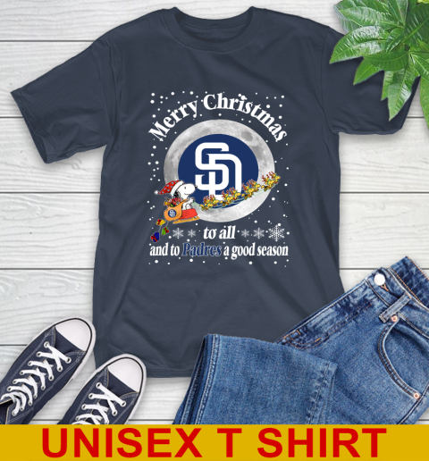 San Diego Padres Merry Christmas To All And To Padres A Good Season MLB Baseball Sports T-Shirt 3