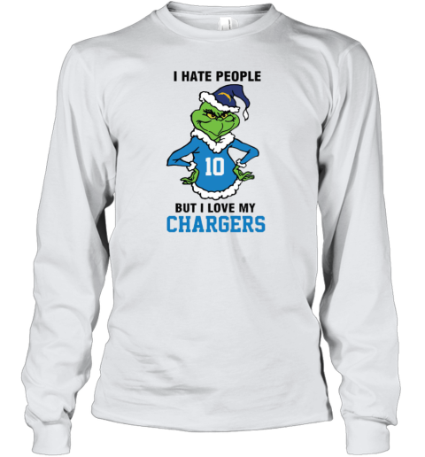 I Hate People But I Love My Los Angeles Chargers Los Angeles Chargers NFL Teams Youth Long Sleeve
