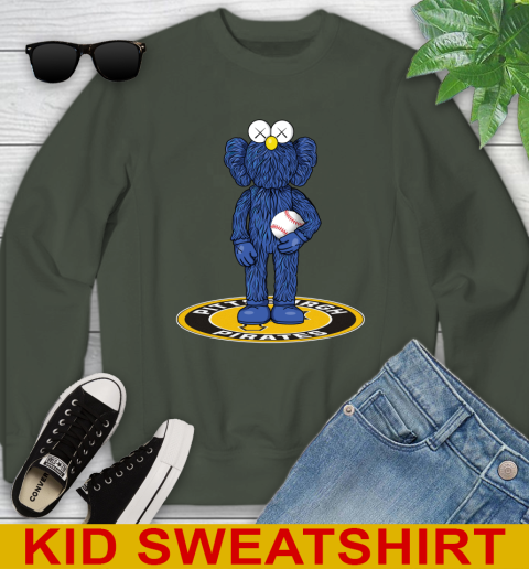 MLB Baseball Pittsburgh Pirates Kaws Bff Blue Figure Shirt Youth Sweatshirt 9