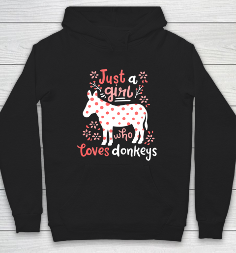 Donkey Gift Just a Girl Who Loves Donkey Hoodie