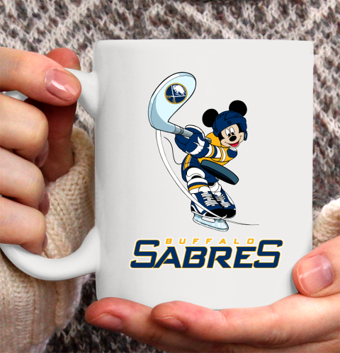NHL Hockey Buffalo Sabres Cheerful Mickey Mouse Shirt Ceramic Mug 11oz 2
