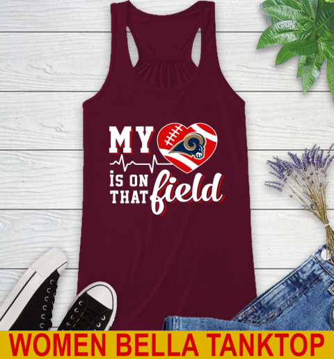 NFL My Heart Is On That Field Football Sports Arizona Cardinals Racerback Tank 2