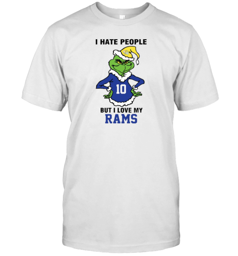 I Hate People But I Love My Los Angeles Rams Los Angeles Rams NFL Teams Unisex Jersey Tee