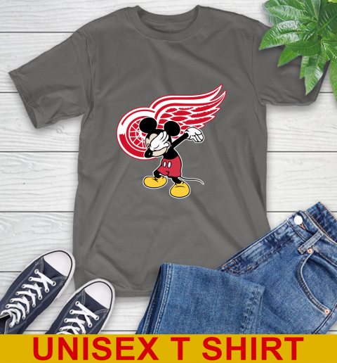 Detroit Red Wings NHL Hockey Dabbing Mickey Disney Sports T-Shirt 8