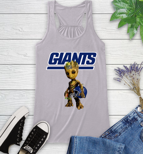 New York Giants NFL Football Groot Marvel Guardians Of The Galaxy Racerback Tank 5