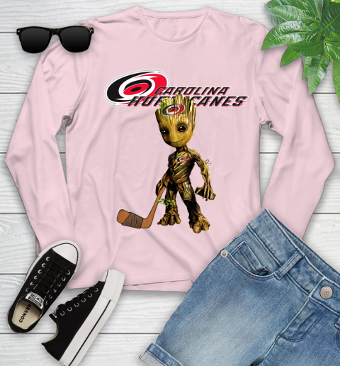 Carolina Hurricanes NHL Hockey Groot Marvel Guardians Of The Galaxy Youth Long Sleeve 10
