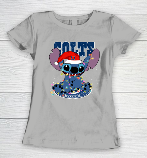 Indianapolis Colts NFL Football noel stitch Christmas Women's T-Shirt 8