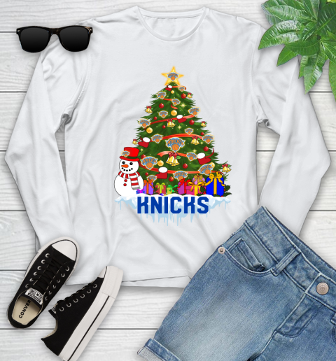 New York Knicks Merry Christmas NBA Basketball Sports Youth Long Sleeve