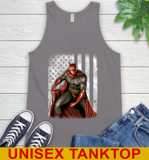 Oklahoma City Thunder NBA Basketball Batman DC American Flag Shirt Tank Top 6
