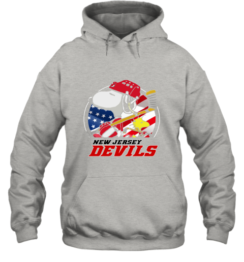 New Jersey Devils Ice Hockey Snoopy And Woodstock NHL Hoodie