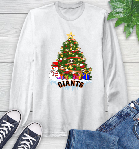 San Francisco Giants Merry Christmas MLB Baseball Sports Long Sleeve T-Shirt