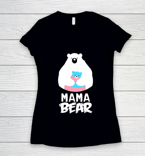 Mama Bear Transgender Shirt LGBT Pride Women's V-Neck T-Shirt