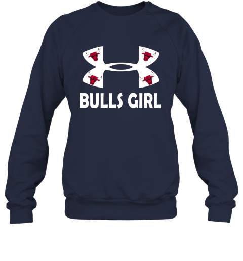 NBA Chicago Bulls Girl Under Armour Basketball Sports jJ8BP019pAT sweatshirt 35 95 151514 front navy