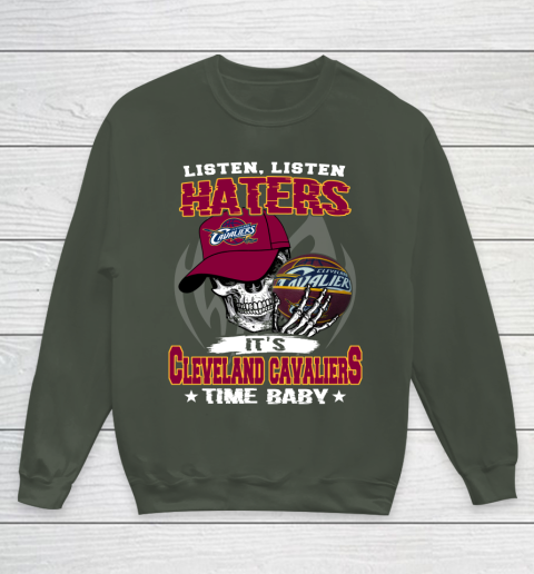 Listen Haters It is CAVALIERS Time Baby NBA Youth Sweatshirt 8