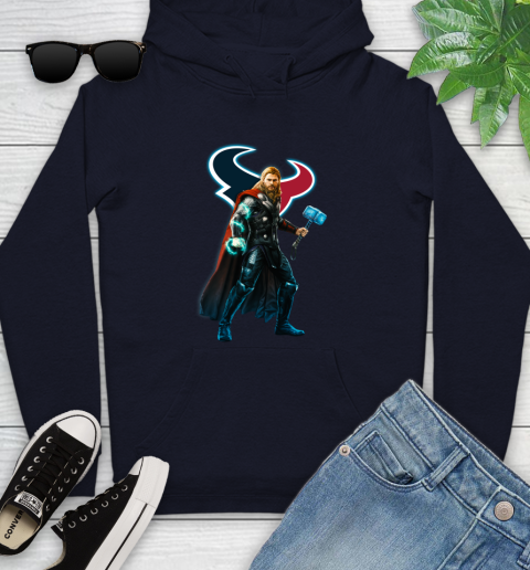 NFL Thor Avengers Endgame Football Houston Texans Youth Hoodie 4