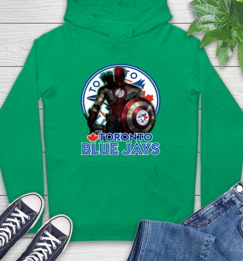 MLB Captain America Thor Spider Man Hawkeye Avengers Endgame Baseball Toronto Blue Jays Hoodie 8