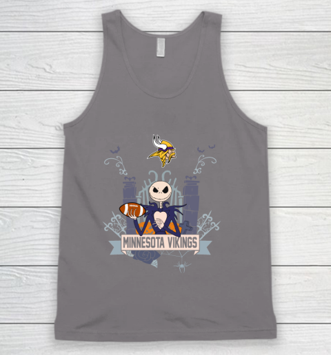 NFL Minnesota Vikings Football Jack Skellington Halloween Tank Top 6