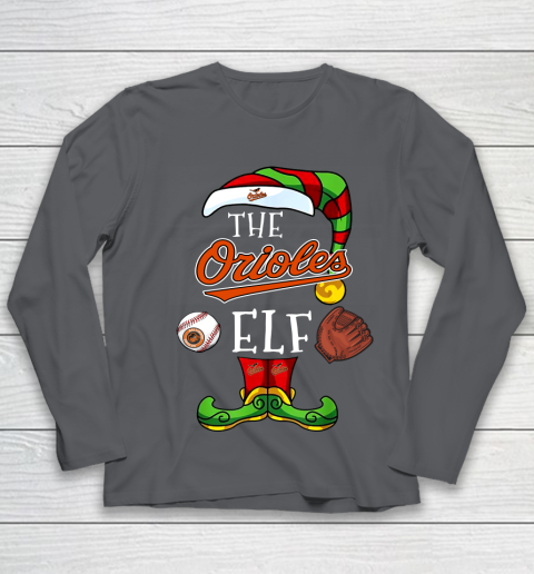 Baltimore Orioles Christmas ELF Funny MLB Youth Long Sleeve 6