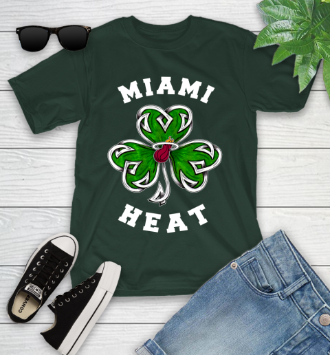 NBA Miami Heat Three Leaf Clover St Patrick's Day Basketball Sports Youth T-Shirt 5