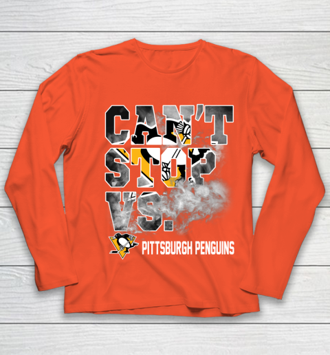 NHL Pittsburgh Penguins Hockey Can't Stop Vs Youth Long Sleeve 3