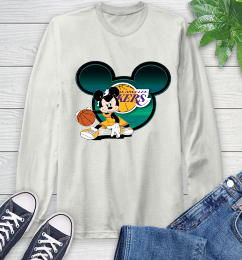 NBA Los Angeles Lakers Mickey Mouse Disney Basketball Long Sleeve T-Shirt 12